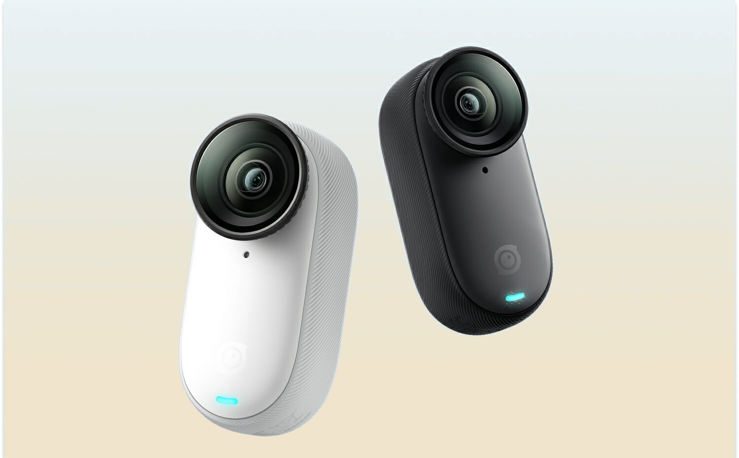 白と黒2色展開のInsta360 GO 3S本体